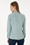Women's Water Green Long Sleeve Basic Shirt 50297002 -Vr048 - 5