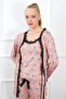 3-Piece Salmon Women's Pajamas and Dressing Gown Set - 16103 - 2