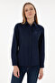 Women's Navy Blue Long Sleeve Basic Shirt 50297002 -Vr033