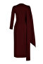 Bordo Şal Detaylı Abiye Elbise TCTSS24DB00036 - 8