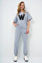 Women's Gray W Printed Tracksuit Set ALC-X5889