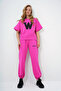 Women's Fuchsia W Printed Tracksuit Set ALC-X5889 - 4