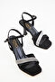 Black Suede Women's Classic Heeled Shoes 20257 - 4
