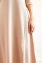 Women's Stone V-Neck Three-Quarter Sleeve Slit Modal Maxi Dress Elb-19002286 - 5