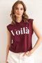 Women's Burgundy Underarm Piece Hooded Cotton T-Shirt Tsh- 19000843 - 3