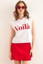 Women's White Underarm Piece Hooded Cotton T-Shirt Tsh- 19000843