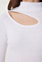 Women's Lilac White 2'Li Pack Cut Out Detailed Ribbed Knitted Blouse Gt00235 - 7