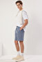 Mavi Regular/Normal Cut Mid Length Elastic Waist Lace-Up Stitching Detailed Shorts Tmnss20Sr0070 - 2
