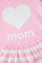 Pembe Kız Çocuk %100 Pamuk Mini Me/Anne-Kız T-Shirt Şort Örme Pijama Takımı TKDSS25PT00028 - 4