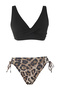 Leopar Desenli Biyeli Bralette Kaplı Regular Yüksek Bel Bikini Takımı TBESS25BT00177 - 5
