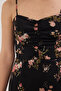Black Floral A-Line Chiffon Woven Maxi Dress Flight Flight Twoss25El00723 - 4