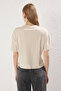 Stone Relaxed/Casual Fit Crop Stretchy Knitted Blouse Twoss25Bz00403 - 4