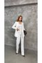 Stylish Blazer Jacket Pants Set with Satin Detail – Women's Fashion - 4