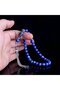 Zircon Stone Silver Tassel Genuine Lapis Stone Rosary - 3