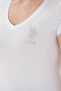 Women's White V-Neck Basic T-Shirt 50300828-Vr013 - 7