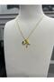 A Letter Necklace - with Flower Charm and Letter Chain - 5
