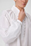 White Balloon Sleeve Button Detailed Blouse - 4