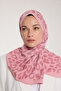Pure Tone Shawl - Leopard Pattern - Pink - Dried Rose - 4