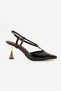 Luxurious Black Patent Leather Women's Heeled Shoes with Gold Detail Stylish and Elegant for Daily & Special Occasion Combinations - 6
