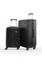 Vertex Series Set of 2 Luggage – Lightweight ABS Hardshell, 10KG Carry-On & 30KG Large Trolley Black