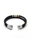Leather Bracelet with Steel Apparatus and Magnet Lock - 4