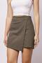 Women's Cotton Lightweight Lycra Thick Fabric High Waist Mid-Length Shorts Skirt-Khaki - 3