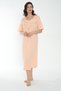 Women's 100% Cotton Short Sleeve Midi Length Nightgown / Salmon 533 - 3