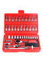 Tool bag, 46-piece assorted socket set, wrenches