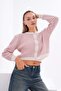 Women's Stripe Patterned Metal Buttoned Knitwear Knitted Cardigan 255210 - - 4