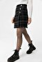 Women's Plaid Tweed Mini Skirt - 4