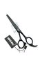 5.5 Hair Cutting Scissors Set with Razor Combs & Case, Thinning Shears (Black) - 5