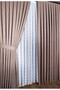 Double Wing Milk Coffee Velvet Textured 1/3 Tight Pleated Solid Color Background Curtain Heavy Weight - 7