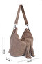 Genuine Leather Suede Shoulder Bag - 4