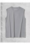 Smoke Gray Men's Cotton Training Sports Athlete Oversize Sleeveless T-Shirt - 4