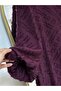 Imran Embroidered and Glitter Belted Dress-Pa9564 Burgundy - 5