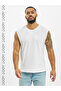 White Sleeveless Athlete's Athlete Oversize Tshirt - Black Combed Cotton Shorts Set of 2 - 3