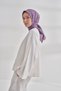 Cotton Monogram Chain Pattern Scarf - Lilac - 2