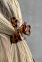 Brown Leopard Patterned Bow Latch Buckle
