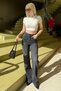 Smoked High Waist Lycra Stone Women's Jean Pants Mg2271 - 4