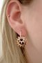 Xuping Vip Serial Sun Model Zircon Stone Gold Color Steel Hoop Earring (2.5 cm)