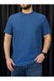 Men's Indigo Striped Crew Neck T-Shirt