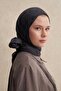 Italian Non-Silk Check Jacquard Shawl Anthracite - 2