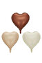 7 Year Old Retro Birthday Party Set – Cream Number Foil, Kraft Banner, 3-Piece Heart Foil - 3