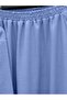 Linen Look Suit with Lace-Up Front and Elastic Waist Skirt - Light Blue - 5