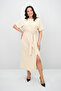 Women's Plus Size Short Sleeve Belted Dress 5297-25