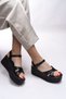 Isolyaries Women's Sandals 0012503 Black - 2