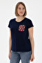 Women's Navy Blue Crew Neck T-Shirt 50305832-Vr033