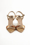 Women's Stone Detailed Colorful Cross Strap Thin Heel Evening Dress Shoes - 5