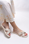 Yvtheris Women's Slippers 0012420 Beige Skin - 2