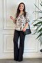 Belted Flared-Fit Fabric Trousers